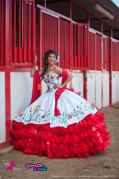 charra quinceanera dress | Quinceaneras Rancheras pictures in Pico Rivera Sports Arena Charra Quinceanera Dresses, Robes Quinceanera, Quinceanera Dresses Mexican, Vestido Charro, Quinceanera Dresses Red, Mexican Quinceanera, Mexican Quinceanera Dresses