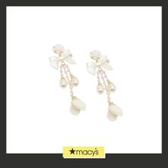 in stock Pick Up, In Store, Buy Online, Drop Earrings, Free Shipping, White