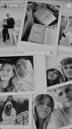 a collage of black and white photos with the caption'one year of loving you '