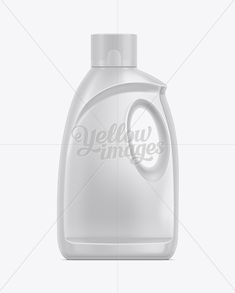 a bottle of laundry liquid mockup on a white background with clipping for text