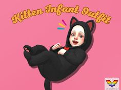 🐈Kitten Infant Outfit🍼 | Patreon Sims 4 Infant, Infant Cc, Infant Outfits, Infant Costume, Sims 4 Cc Kids Clothing, My Sims, Sims 4 Teen