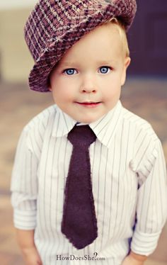 seriously? hat and tie for a toddler is a must! pair it with jeans. How To Make A Tie, Ring Bearer Flower Girl, Make A Tie, Names Girl, Stylish Kids, Fashion Kids, Childrens Fashion, Future Kids, Children Photography