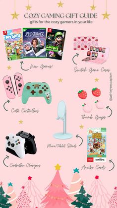 A list of gift ideas for the cozy gamers in your life! #giftideas #gamergifts #cozygamergifts #cozygaming Gamer Gift Guide, List Of Gift Ideas, Cozy Gamer, Gifts For Gamers, Video Game Devices, Video Game Controller, Video Game Room, Tablet Stand, Gamer Gifts