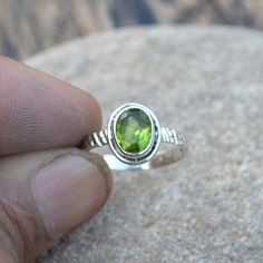 Peridot Gemstone Ring, 925 Sterling Silver Ring, August Birthstone Gift Ring, Birthstone Ring, Desig Peridot Jewelry, Ring Birthstone, Peridot Stone, August Birthstone, Peridot Gemstone, Peridot Ring, Ring Oval, Gift Ring, August Birth Stone