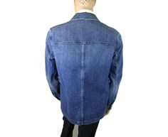 Made of 98% Cotton - 2% Elastane; Style: Jean Jacket; Closure: Button; Measurements: Size: 52 EU / 42 US; Shoulder: 18.5; Sleeve: 26.75; Chest: 22.5; Waist: 22; Total Length: 27.75 Inches; Original Burberry tags included; Made In Italy Style Jean Jacket, Trim Jacket, Burberry Men, Blue Man, Jean Jacket, Denim Button Up, Luxury Branding, Blue Denim, Button Up Shirts