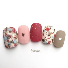 ikueさんはInstagramを利用しています:「Valentines nail🍫🌷 ・ YouTubeにネイル動画upしています❤️ ・ irotoiro で検索してみてください☺️✨ ・ ◯YouTube →irotoiro nail ◯tik tok →irotoiro ikue ◯@ikue.nail…」 Asia Nails, Diy Nail Art Tools, Valentines Nail, Pink Gel Nails, Nail Art Techniques