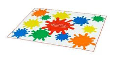 an image of colorful paint splats on a white background