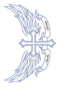 Angel Wings Tattoo Stencil, Tattoo Machine Art, Cross With Wings, Throat Tattoo, Crown Tattoo Design, Ear Tattoo Ideas, Cool Tattoo Drawings, Forearm Band Tattoos, Wing Tattoo Designs