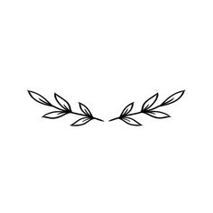 the outline of two leaves on a white background