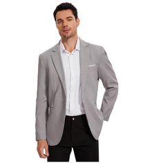 A timeless classic that no wardrobe should be without Mens one button blazer is made of 82%Polyester, 15%Viscose, 3%Spandex, lightweight, breathable and soft fabric. Classic suit design keeps the mens travel jacket sharp all time. This casual sport coat is fully lined for added comfort. Casual Suit Jacket, Travel Jacket, Mens Sport Coat, Mens Travel, Suit Design, Prom Suits, Slim Fit Blazers, Classic Suit, Casual Sport