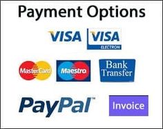 several different types of credit cards with the words payment options