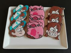 the cookies are decorated like cartoon characters