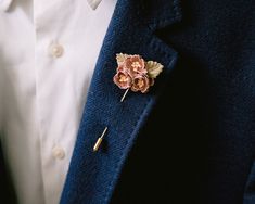 Men Buttonhole, Flower Lapel Pin, Wedding Boutonniere ♠ Suitable for combination with fine fabric jacket. A great choice for formal or informal occasions. Can be made with a needle in gold or silver. Different flower colors are available ♠ Enjoy this fun accessory that will fit your favorite shirt, blazer, or suit and best mood. Add an original accent to your style and break up your routine. Easy to wear and totally easy to impress! ♠ Uniqueness This item will be made especially for you upon ord Groomsmen Buttonholes, Floral Boutonniere, Lapel Pins Wedding, Buttonhole Flowers, Lapel Pins Suit, Groom Buttonholes, Men's Brooch, Flower Lapel, Rose Boutonniere