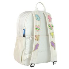 Our best-selling bag, all grown up! Our Large Becco Backpack was designed for ages 8 and up. We designed this versatile, generously sized pack to comfortably carry heavier loads. Extra back foam padding and padded straps ensure the perfect fit for long days. Never stop exploring with our Large Becco Backpack. With ample room for school, travel and everything in between, our fully customizable loop backpack will stand out from the crowd with our interchangeable hook patches. Patches sold separate White Softback Backpack For On-the-go, Back To School Standard Backpack With Adjustable Straps, White Functional Backpack With Adjustable Straps, Standard Backpack With Adjustable Straps, Velcro Patches, Personalized Backpack, Baby List, Bag Stand, All Grown Up