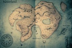 an old map shows the location of neverland