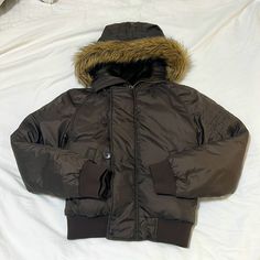 Brand Ralph Lauren Size S Condition Great Color Brown Closure Zipper, Loop Buttons 2 Pockets With Snap Closure Ribbed Cuffs And Hem Drawstring Small Flaw Shown In Photo Front Placket Is Velvet Lined Removable Faux Fur Bundle And Save Send Offers Tags: Y2k - Vintage - Faux Fur - Winter - Warm - Puffer Vintage Puffer Jacket, Texas Chainsaw, Fur Hood Jacket, Ralph Lauren Jacket, Hood Jacket, Lauren Brown, Fur Hood, Chainsaw, Y2k Vintage