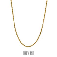 Gold Rope Chain - Our 24KT Gold Plated Rope Chain Features our Signature Rope Chain and RG&B Logo. The Perfect Gold Piece for any wardrobe. Classic Gold Rope Chain Necklace With Wheat Detail, Gold Classic Rope Chain Necklace For Everyday, Classic Gold Rope Chain Necklace For Everyday, Formal Gold Tarnish-resistant Rope Chain Necklace, Classic Gold Rope Chain Necklace With Adjustable Chain, Classic Gold Rope Chain Necklace As Gift, Classic Rope Chain Necklace For Gift, Classic Gold Rope Chain Necklace Gift, Yellow Gold Rope Chain Necklace For Everyday