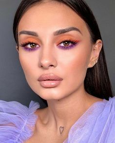 Mekap Mata, Purple Makeup, Makijaż Smokey Eye, Colorful Eye Makeup, Fancy Makeup, Makeup Eye Looks, Creative Makeup Looks