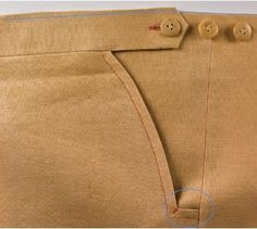 the back side of a person's pants with buttons on them and one button at the bottom