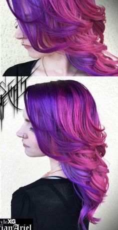 ...Get more of us>>>.HAIR NEWS NETWORK on Facebook... https://www.facebook.com/HairNewsNetwork Colorful Wigs, Funky Colors, Hair Colorful, Magenta Hair, Braided Hairstyle, Pretty Hair Color, Magic Hair, Funky Hairstyles