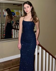 #darkblue #prom #midnights #sparkle Navy Prom Dress Sparkly, Sparkle Blue Dress, Prom Dress For Flat Chest, Prom Dress Midnight Blue, Midnight Blue Dress Formal, Dark Blue Glitter Dress, Midnight Prom Dress, Navy Blue Sparkly Prom Dress, Navy Blue Glitter Dress