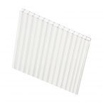 a white corrugated roofing sheet on a white background