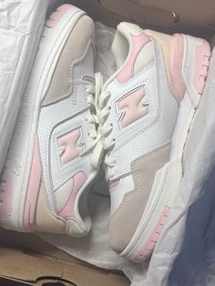 New Balance 550 White Pink, Nb 550, Footwear Fashion