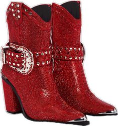 Western Boots With Rhinestones And Pointed Toe, Western Party Boots With Rhinestone Rivets, Western Pointed Toe Boots With Rhinestone Rivets, Western Snip Toe Moto Boots For Party, Party Western Moto Boots With Snip Toe, Western Style Snip Toe Moto Boots For Party, Western-style Party Moto Boots With Snip Toe, Western High Heel Boots With Rhinestones, Western High Heel Rhinestone Boots