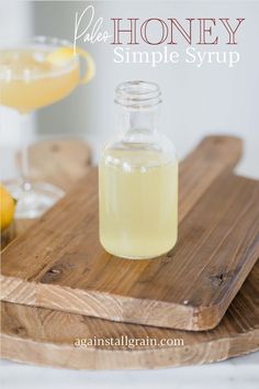 This Honey Simple Syrup calls for only 2 ingredients! Paleo & therefore free of refined sugars, it's a versatile mix-in that you need in your kitchen. #paleo #daniellewalker #againstallgrain #cocktail #summerbeverage Honey Simple Syrup Recipe, Simple Syrup Recipe, Honey Simple Syrup, Paleo Drinks, Against All Grain, Specific Carbohydrate Diet, Summer Salads With Fruit, Simple Syrup Recipes, Sweet Cocktails