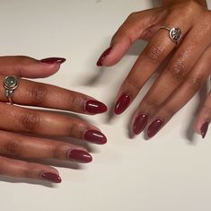 burgundy gel x set for bestie 🥀❤️ details: short almond - - - #gelnails #pressonnails #pressonsforsale #gelxnails #gelx #nailstagram #custompressonnails #nails #nailsofinstagram #nailsnailsnails #apresgelx #smallbusiness #nailart #nailartist #nailaddict #nails💅#pressonnailset #explore #explorepage #explorepage✨#fallnails🍁🍂 #fallnails #birthdaynails #backtoschoolnails #mississauganails #hamiltonnails #bramptonnails #bramptonnailtech #torontonails #pressedxpainted Burgundy Nails Almond, For Bestie, Gel X Set, Hamilton Nails, Back To School Nails, Short Almond, Burgundy Nails, Birthday Nails, Nail Artist