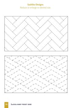 the pattern is shown in two different directions, one for each side and one for the other