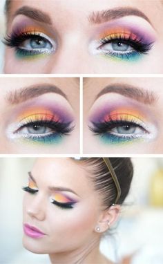 Festival Eye Makeup Ideas | Divine Caroline Festival Eye Makeup, Festival Make Up, Eyeliner Hacks, Linda Hallberg, Makijaż Smokey Eye, Hooded Eyes, Festival Makeup