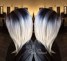 Shadow root Shadow Root Short Hair, Silver Hairstyles, Hot Hair Colors, Shadow Root, Colored Curly Hair, Short Hair Color, Hair Color And Cut, Roots Hair, Cool Hair Color