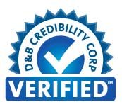 the logo for verified by d & b credit corporation, which has been nominated as one of the best credit card companies in the world