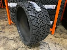 two tires are stacked on top of each other