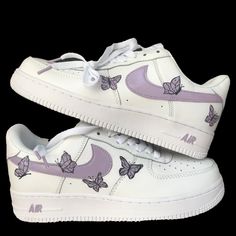 Hi I am new at this page i draw on Nike air force one with angelus paint and finisher. Shoes are waterproof and scratch proof .if you want your own design contact me .❤️ you can add your size in personalization from 4 to 10 men's from 5.5to 11.5 women's Butterfly Nike, Checkout Design, Fantasy Purple, Angelus Paint, Sneaker Ball, Air Force 1 Sneakers, Custom Af1, Shoe Ideas, Custom Air Force 1