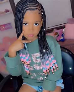 Ghana Weaving For Kids, Beautiful Hairstyles For Kids, Baby Girl Braids, Braids For Children, Braids For Black Kids, Braided Hair Styles For Kids, Baby Girl Hair Styles, Cornrows Hairstyles