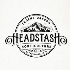 the logo for headtassh horticulture is shown in black and white, with an