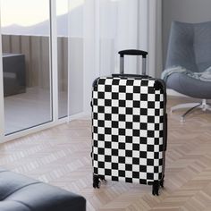 Traveling is best done in style, and this personalized cabin suitcase helps anyone do exactly that. Measuring 13.3" x 22.4" x 9.05" in size, this personalized suitcase can be taken onboard any flight. The safety lock and adjustable handle make for carefree movement through airports and cities. To achieve high-resolution designs, prints go on a canvas surface that is encapsulated in the PC shell. .: One size: 13.3'' × 22.4” x 9.05” (34 cm × 54 cm × 22 cm).: Weight: 7.5lb ( 3.4 kg).: Adjustable telescopic handle.: Material: Polycarbonate front and ABS back hard-shell .: Two inner pockets.: Four double-wheels with 360° swivel .: Build in lock Small Medium Large Height, in 22.40 27.00 31.00 Length, in 13.30 16.00 20.50 Width, in 9.05 10.00 11.00 Handle Length, in 21.46 17.00 18.00 Personalized Suitcase, Carry On Travel, Cabin Suitcase, Zig Zag Pattern, American Design, Business Design, Size 13, Creative Design, Flight