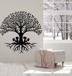 -Our wall decals are made of one of the best in industry vinyls - Oracal 651, which is perfect for INDOOR/OUTDOOR use and will last at least up to 5 years, this type of quality you won`t find in other shops.-Our handling time is only 24 hours or less, so you will get your decal in really short time.-We make our decals on demand, so your decal will be unique and special.-Wallstickers4you is our family business, we are proud to make great products and we care about our reputation-If you have any i Tree With Roots, Title Font, Heading Fonts, Oracal 651, Family Business, Kids Decor, Vinyl Wall Decals, Text Color, Vinyl Wall