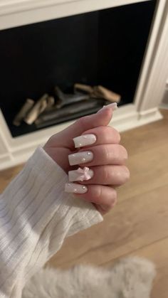 Square Nails Ideas Summer, Nails 2024 Square, April Nails, 2023 Pink, Nails Gold, Gold Nail, Casual Nails, Nails Square, Coastal Vibes