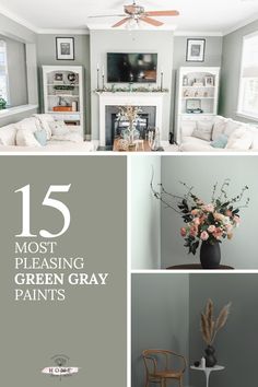 the top five most selling green gray paint colors for living room and dining room walls