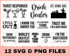 12 svg and png files for crafters to use on the silhouettes