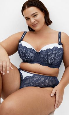 Elevate your comfort and style with the Leyla Contour Bra, featuring a molded shape, supportive underwire, and elegant lace detailing. The decorative bow, thick adjustable straps, and subtle side boning ensure a perfect fit with a touch of sophistication. Key Features Include: - Moulded contour shape - Supportive underwire - Decorative bow detailing - Thick adjustable straps - Lace pattern on cups - Subtle side boning - Triple hook and eye closure Style it with matching lace panties for a chic, Denim Outerwear, French Navy, Bra And Panty Sets, Bra Shop, Bras And Panties, Plus Size Lingerie, Casual Summer Dresses, Fit N Flare Dress, Lace Pattern