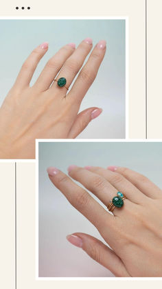 Elevate your everyday style with our delicate oval malachite ring, a fusion of elegance and nature's splendor. Crafted with precision, this bright natural green ring features tiny malachite stone pieces delicately captured in glass-like resin. Embrace the essence of the outdoors in your attire. Shop now at Kate Koel! #OvalMalachiteRing #NatureInspired