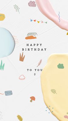 a birthday card with an abstract background