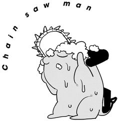 a black and white drawing of a cartoon bear with a crown on it's head