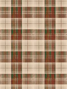 a brown and green plaid fabric