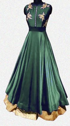 https://www.indiabazaaronline.com/zara-hatke-designs/pleasant-satin-bottle-green-gown-for-eid-wj025210.html Green Satin Gown For Banquet, Green Satin Ball Gown For Party, Green Satin Ball Gown For Prom, Green Prom Season Gown With Sweep Train, Green Full Length Evening Dress For Banquet, Green Maxi Length Gown For Banquet, Full Length Green Evening Dress For Banquet, Green Floor-length Gown For Evening, Green Long Evening Dress With Sweep Train