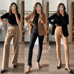 6 Work Outfits Styling Camel - LIFE WITH JAZZ Outfit Formal Mujer, Net Outfit, Look Working Girl, Casual Outfits For Work, Professional Outfits Women, Business Outfits Women, Office Outfits Women, Business Casual Outfits For Work, Work Fits